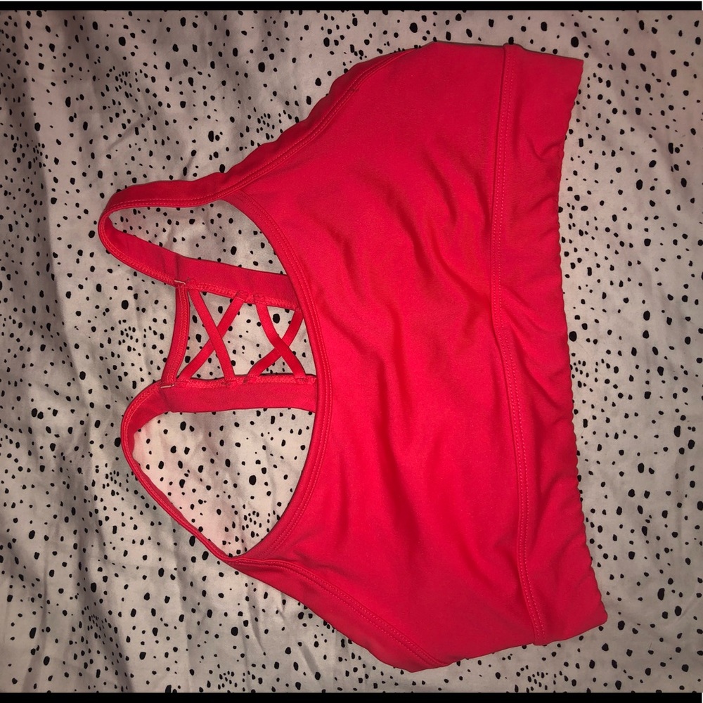 Strappy sports bra